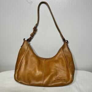 VTG Y2K Stone Mountain Brown Leather Hobo Bag Shoulder Purse Small Grunge 11x8